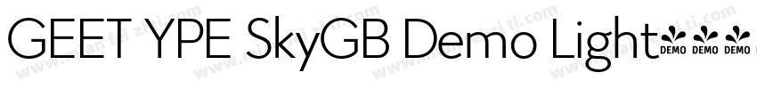GEET YPE SkyGB Demo Light字体转换
